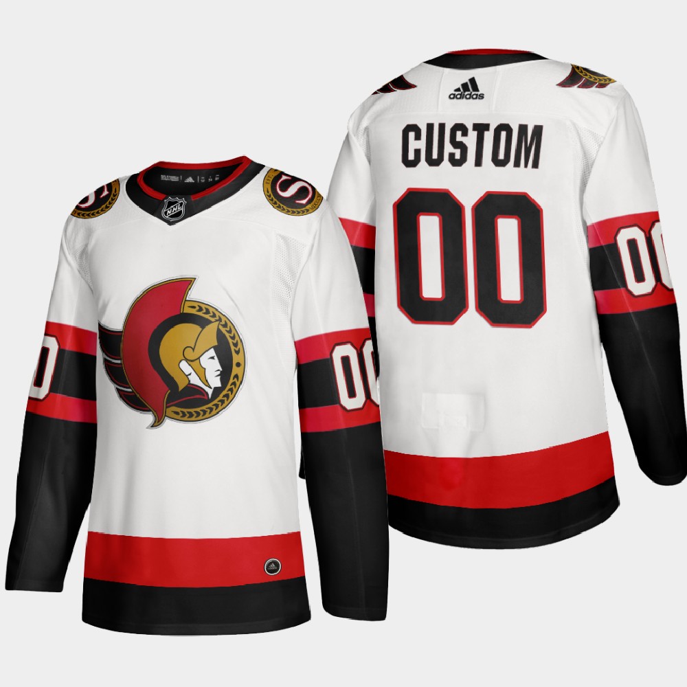 Cheap Ottawa Senators Custom Men Adidas 2020-21 Authentic Player Away Stitched NHL Jersey White